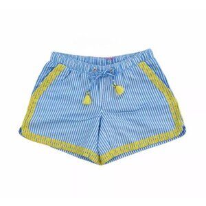 Lilly Pulitzer 5" Katia Shorts in Blue/White/Yellow, Size S